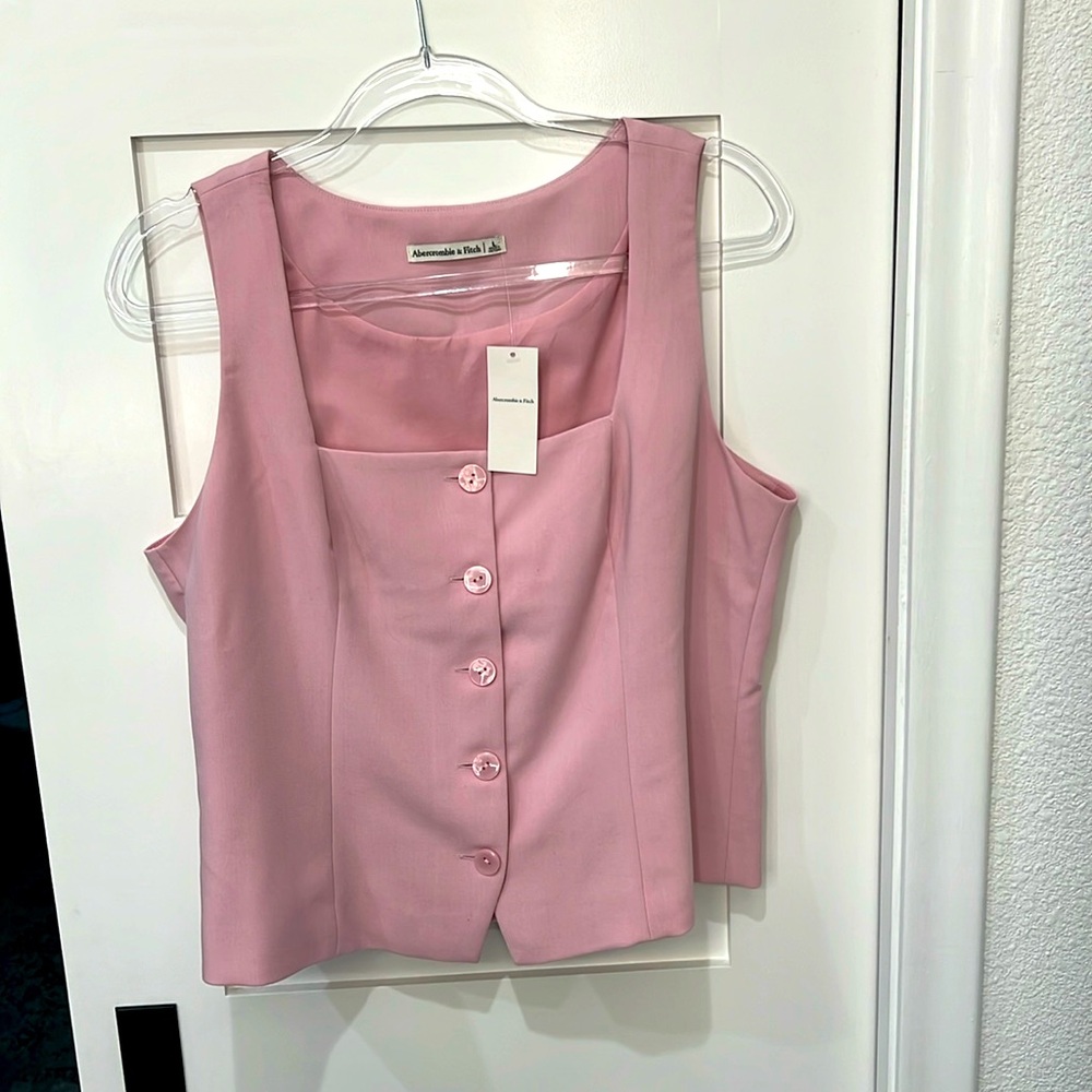 NWT Pink Abercrombie Vest
